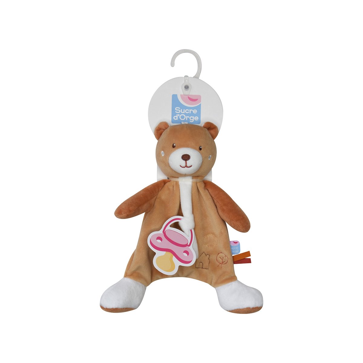 Doumou attache sucette ours prigent marron, SUCRE D'ORGE