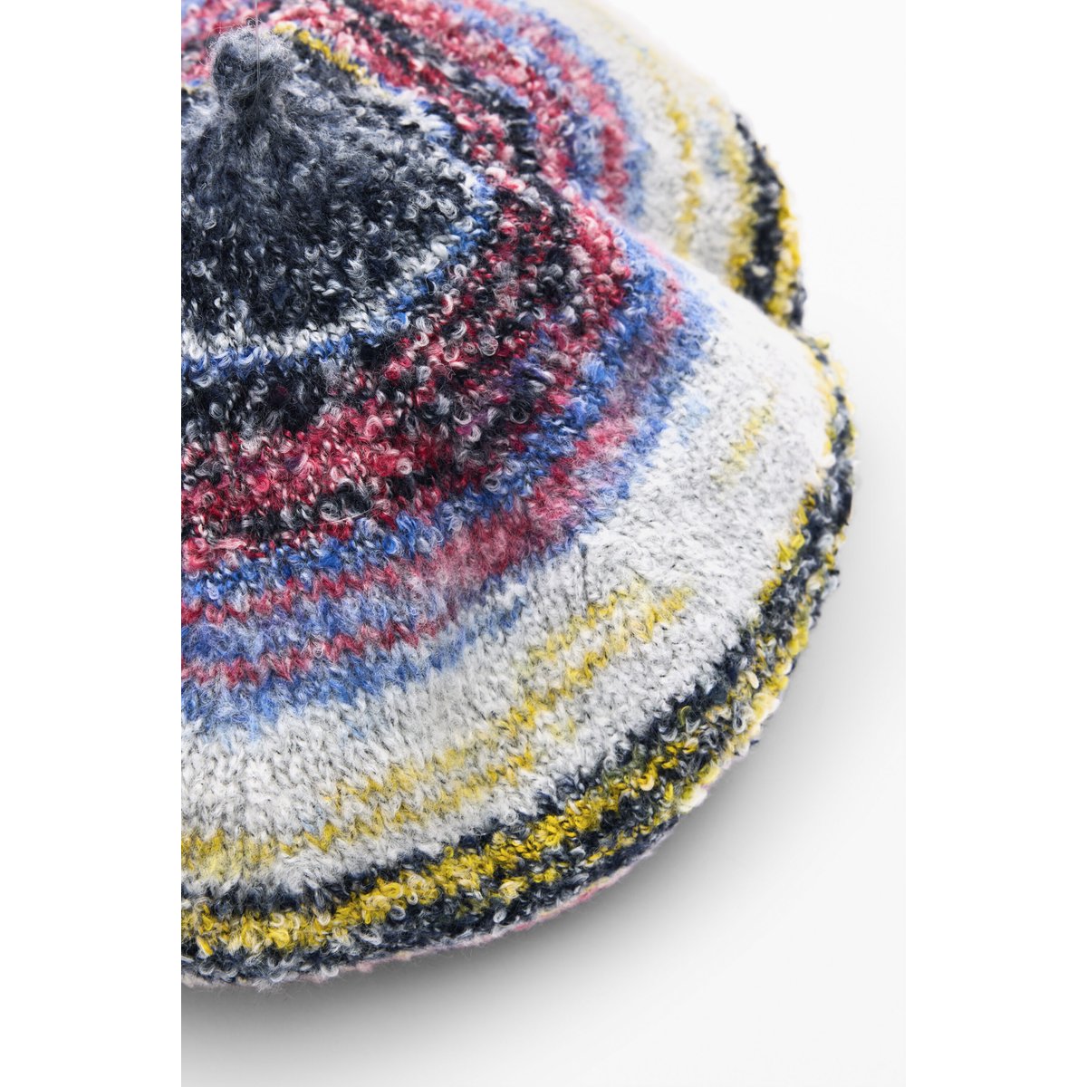 Bonnet en maille multicolore beige, DESIGUAL