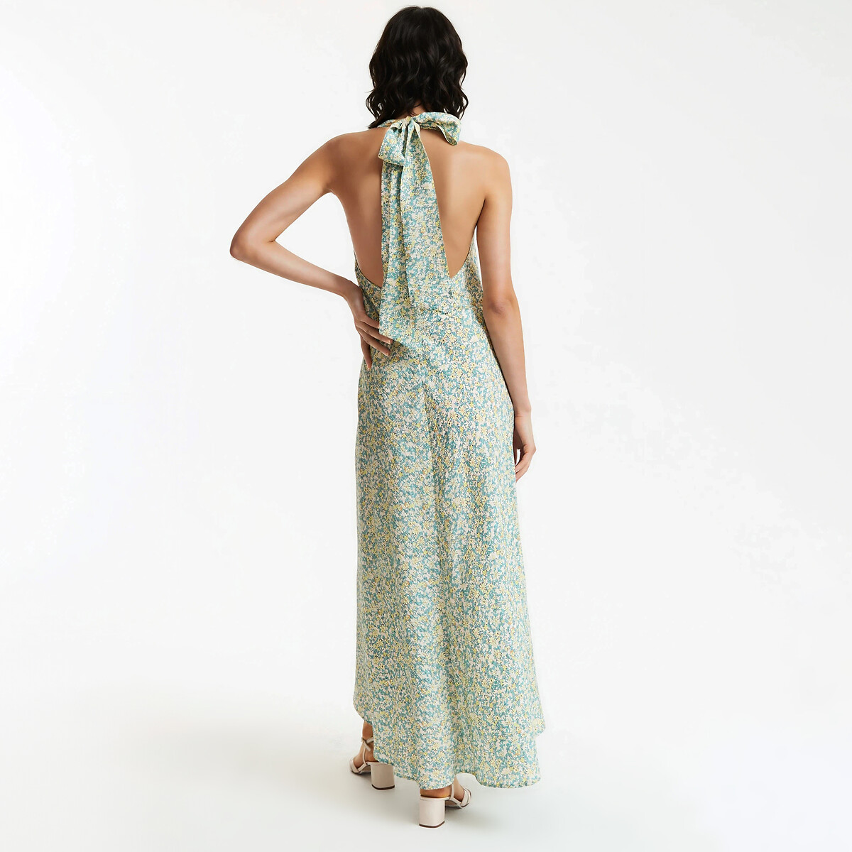 Robe longue sans manches imprimé floral imprimé fleurs multicolore, LA REDOUTE COLLECTIONS