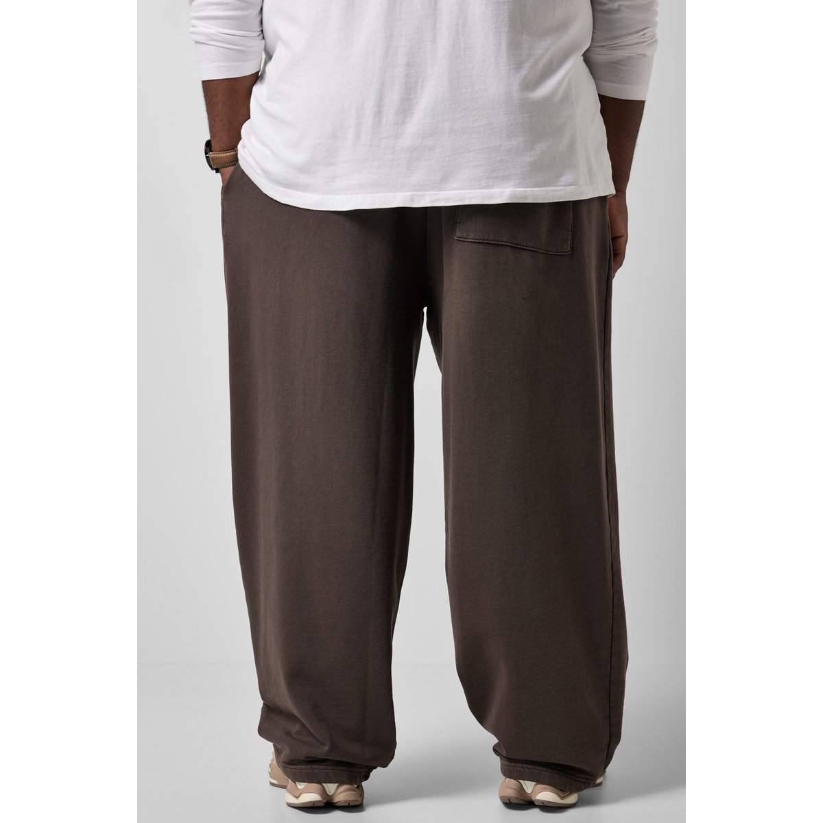 Pantalon en molleton, style vintage marron châtaigne, STHUGE