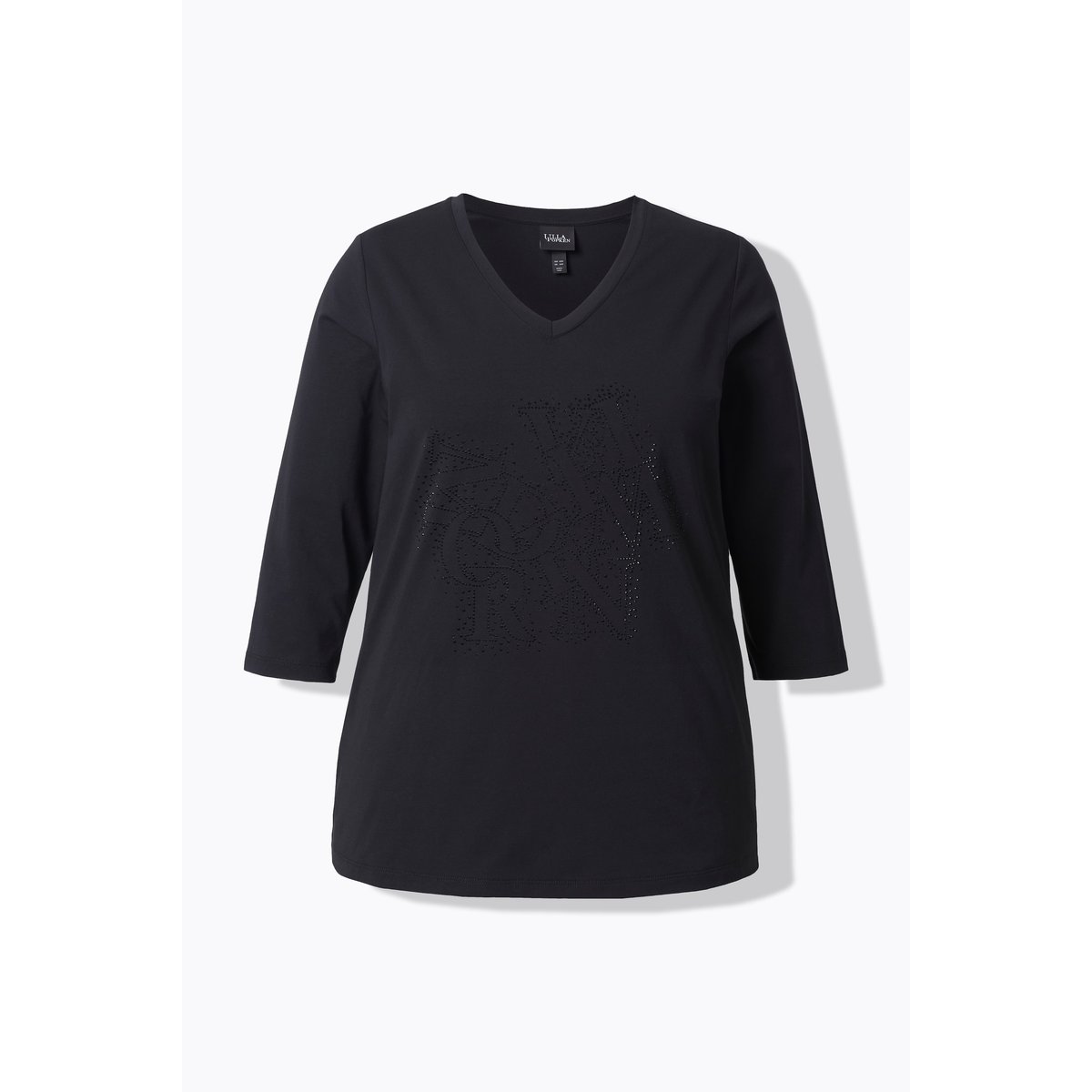 T-shirt Classic à manches 3/4 noir, ULLA POPKEN