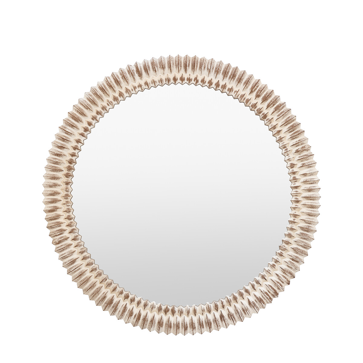 90cm Pinico Round Mirror in White cream, ÉDITÉ