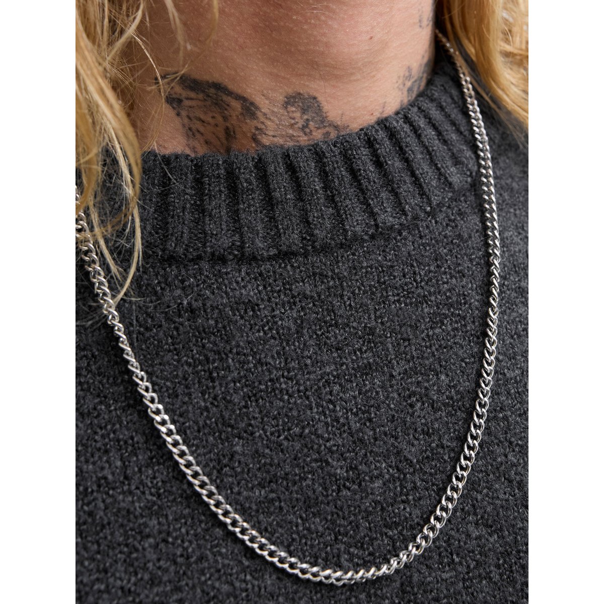 Pull En Maille asphalt, JACK & JONES