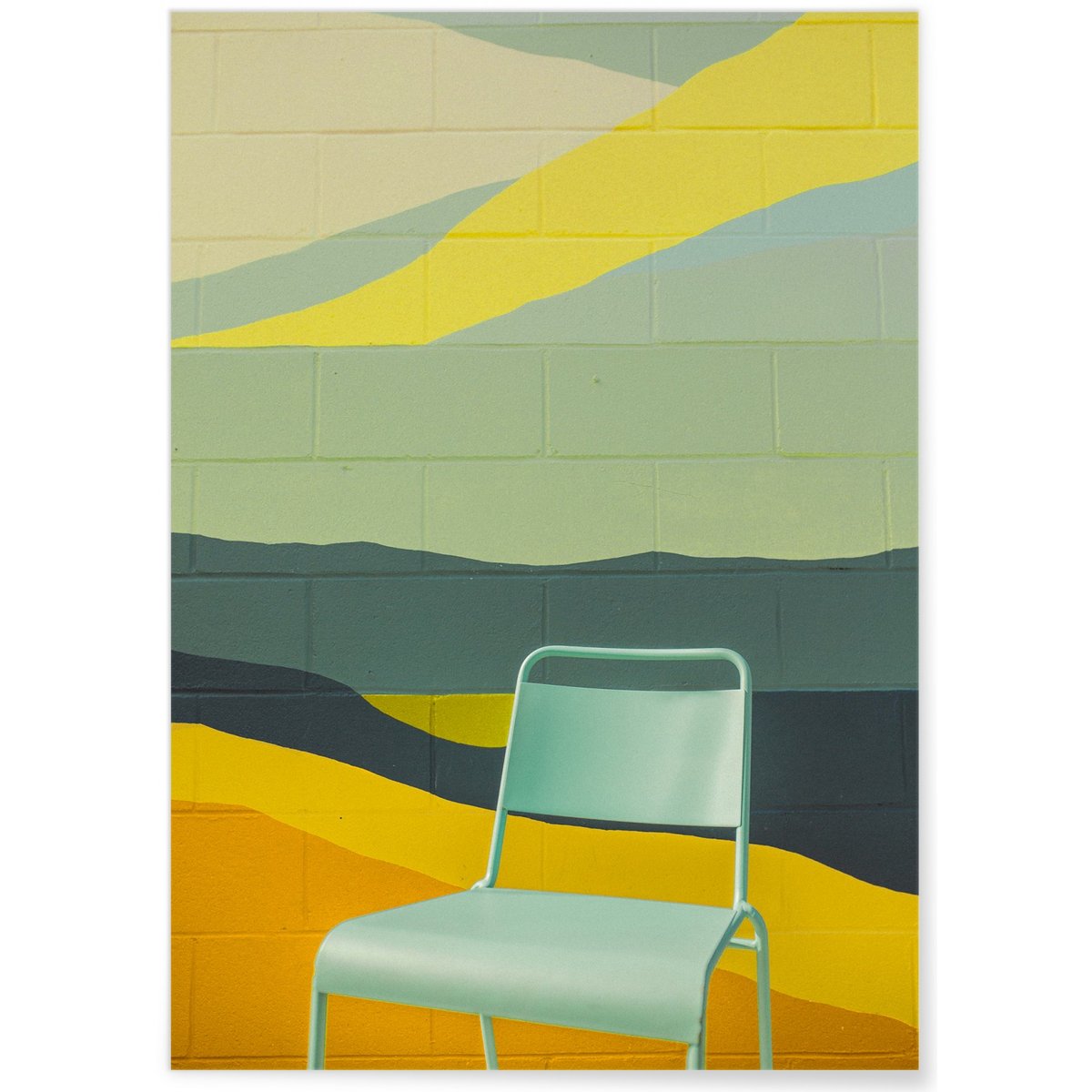 Affiche Colorful Wall blanc, L'AFFICHERIE