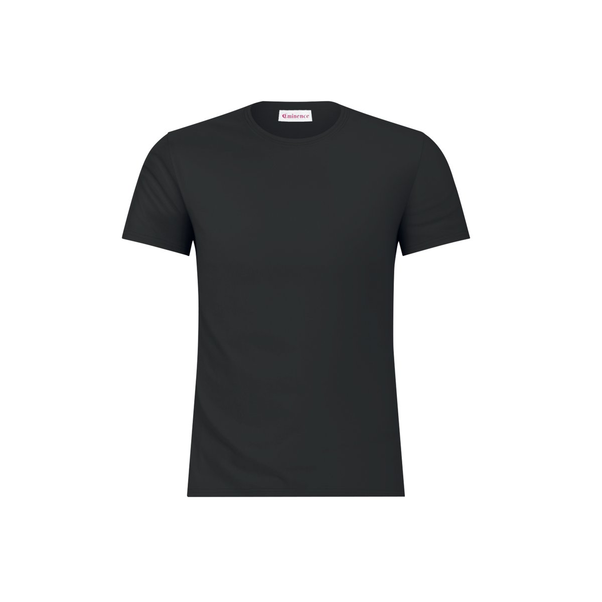 Tee-shirt col rond manches courtes Ligne Chaude Interlock noir, EMINENCE