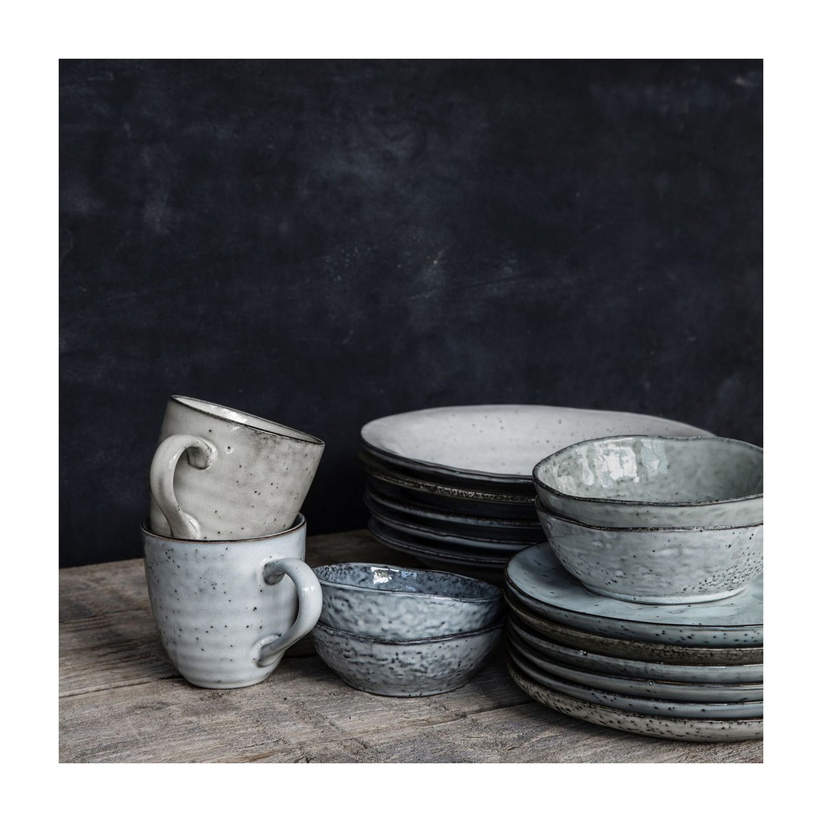 Bol Rustic 4 x 12 cm gris/bleu, HOUSE DOCTOR