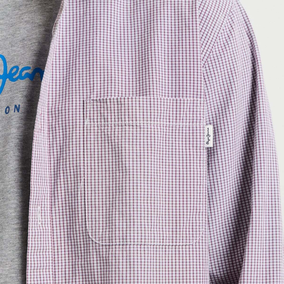 Chemise Coupe Regular À Carreaux En Popeline gris argent, PEPE JEANS