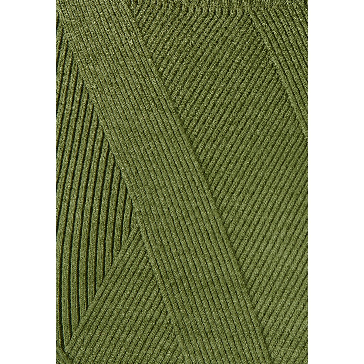 Pull jeu de côtes fantaisie vert kaki, DAMART