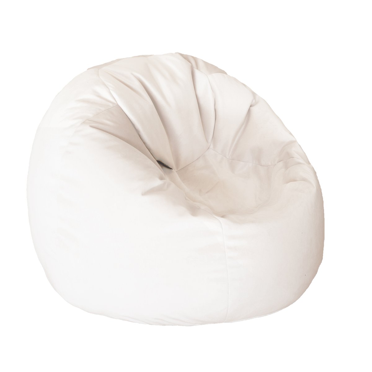 Pouf en velours déhoussable blanc, MX HOME
