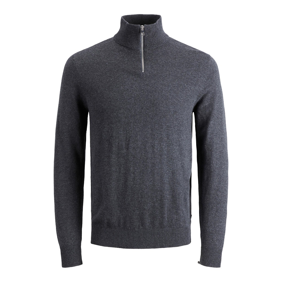 Pull col montant zippé Emil gris anthracite, JACK & JONES