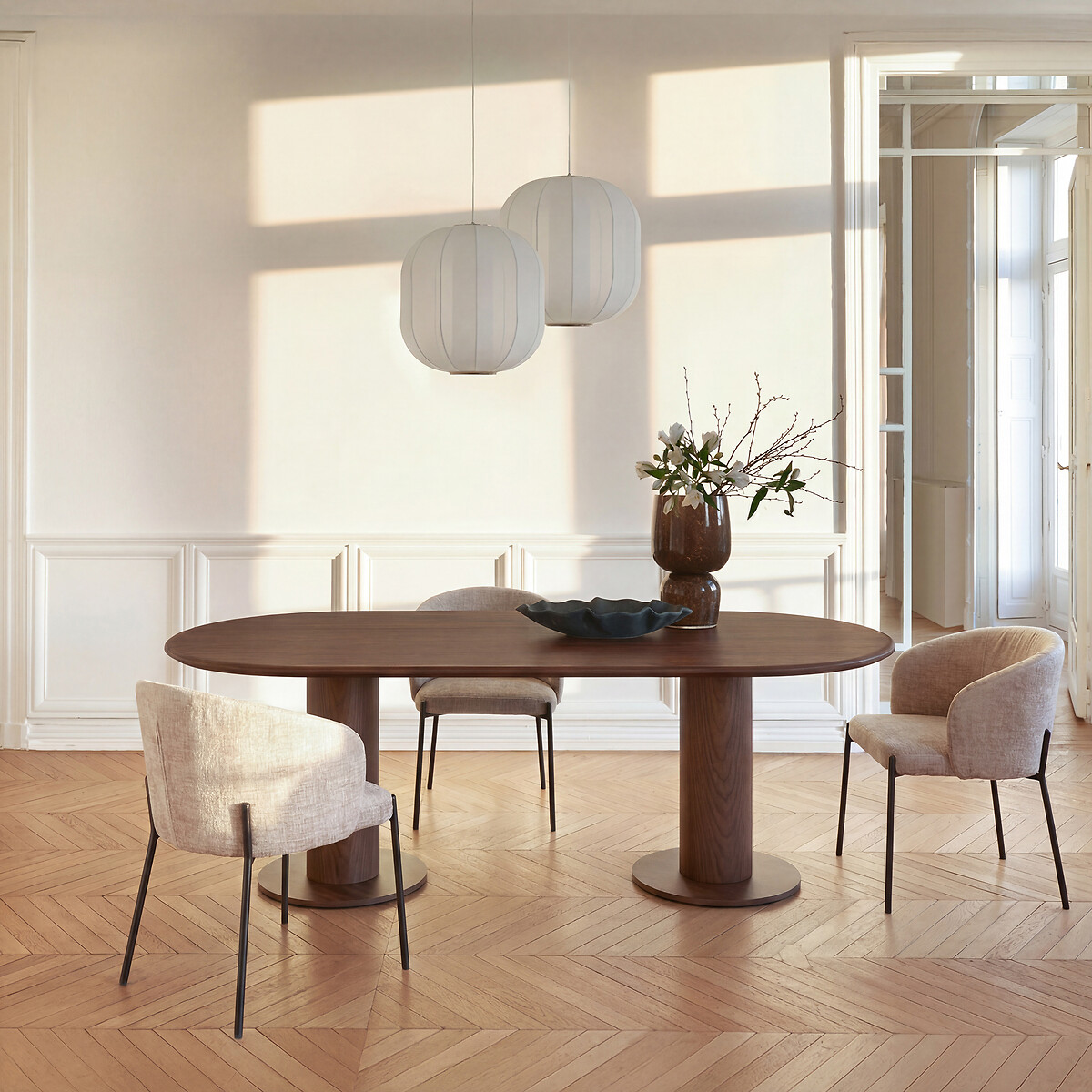 Plateau de table ovale en noyer, longueur 220 cm, OVALO noyer, AM.PM