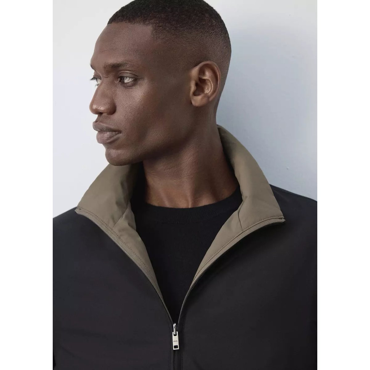 Reversible quilted water-repellent reversible jacket noir, MANGO MAN