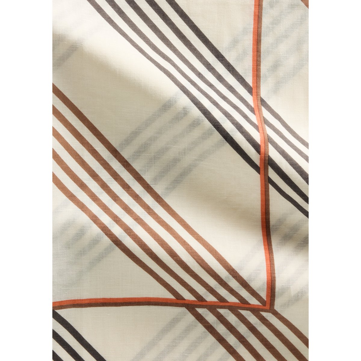 Écharpe en mélange lin/coton organique marron, MARC O'POLO