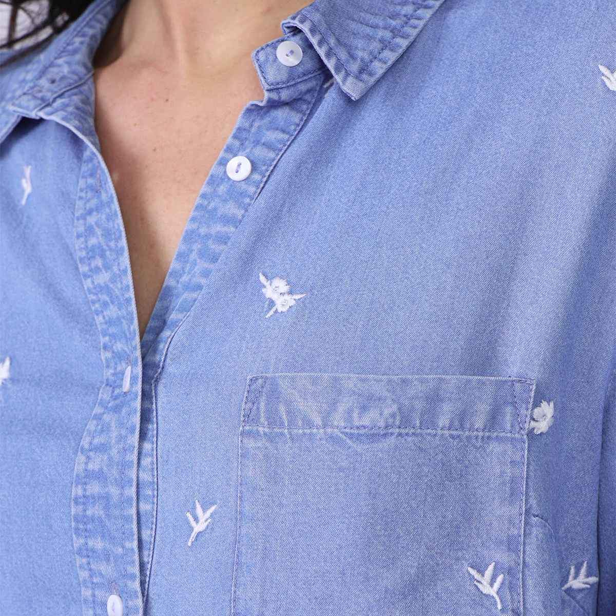 Chemise denim Ginger mid blue, MISE AU GREEN