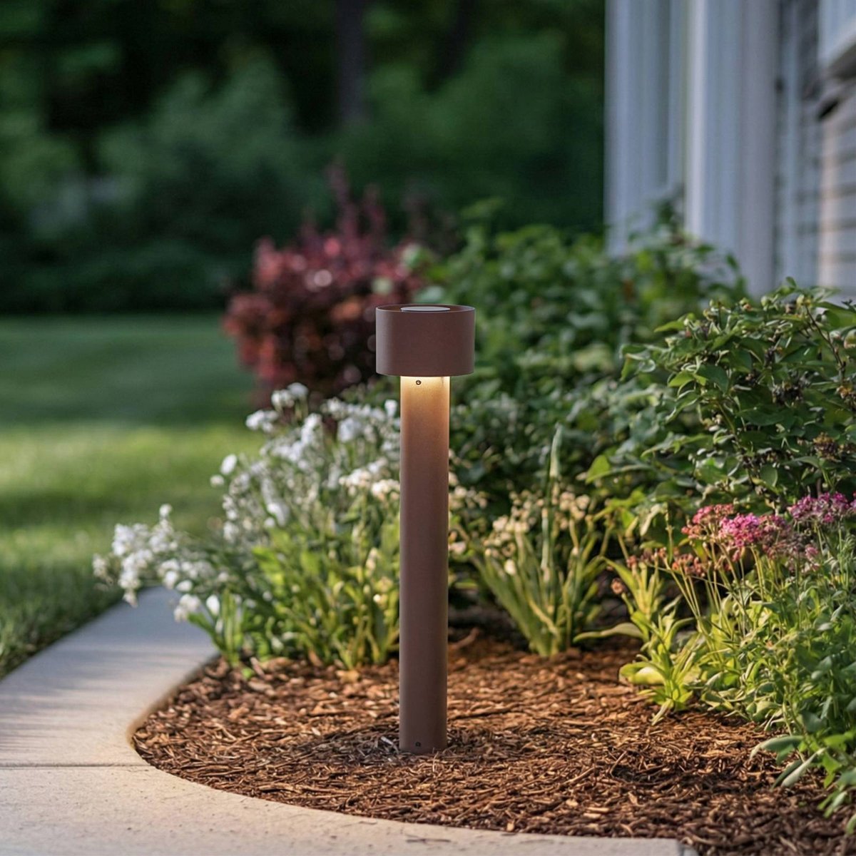 Luminaire extérieur en aluminium moderneLED brun rouille, ARCCHIO