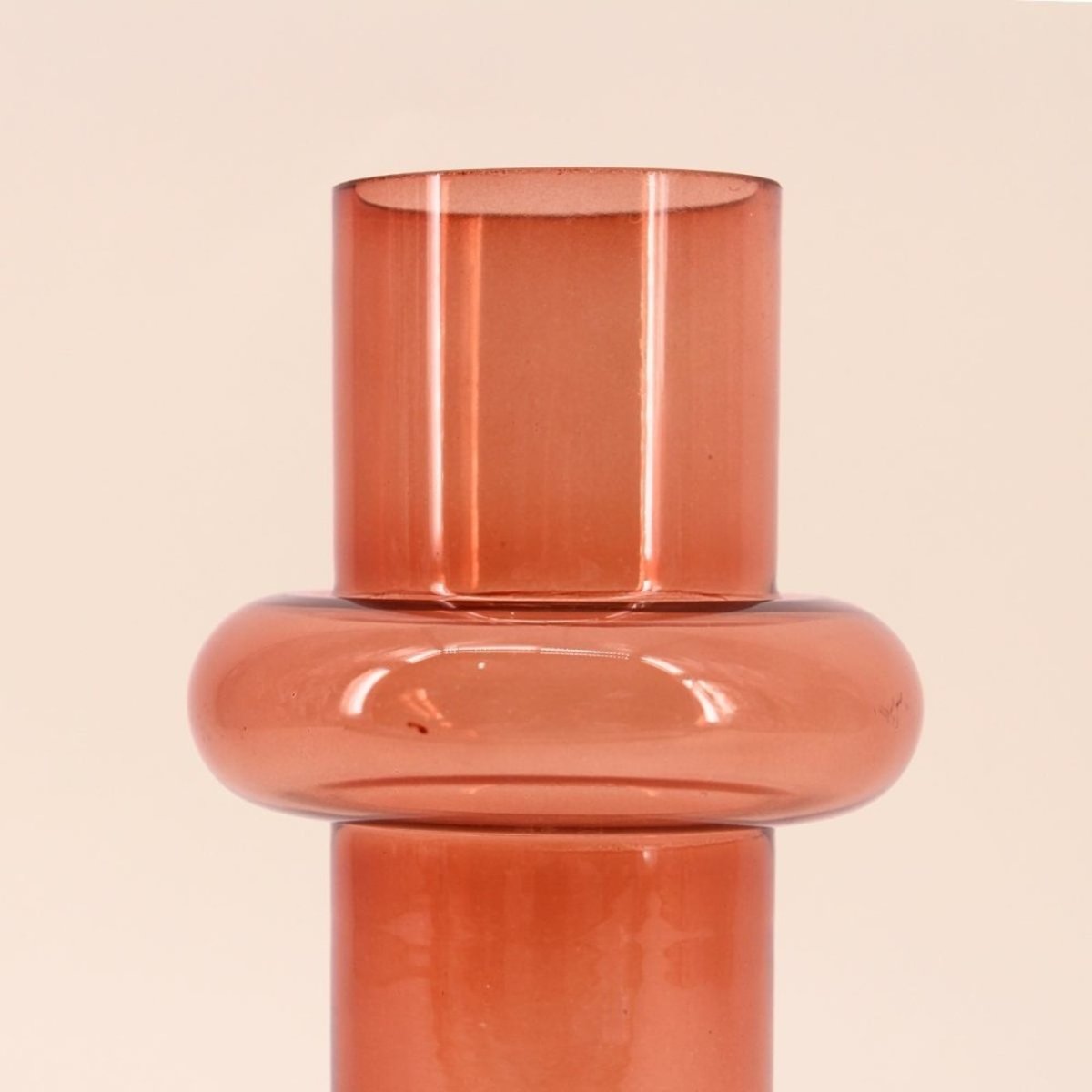 Vase anneau en verre, H25cm marron, DECOSTAR