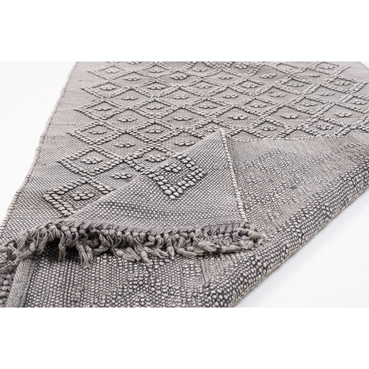 Tapis de bain Vintage Wash tissé main lavable anthracite, TOM TAILOR