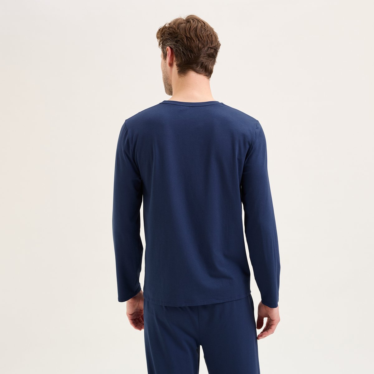 Tee-shirt manches longues col rond en jersey BASILE nuit, LAURENCE TAVERNIER