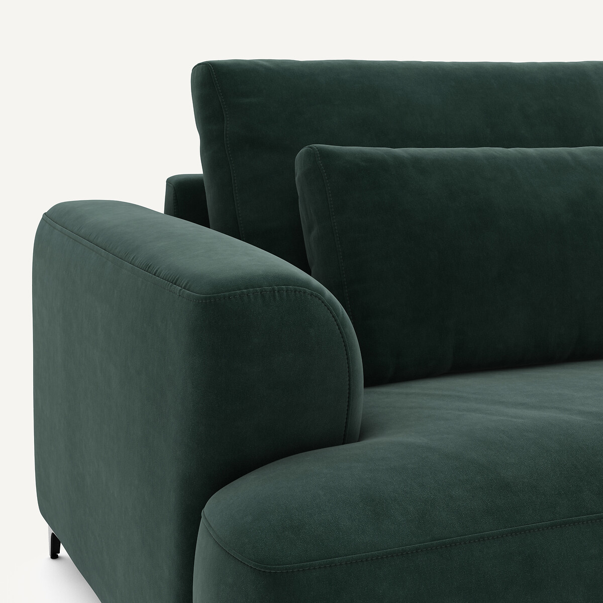 Divano letto angolare destro, velluto, Marsile verde zar , AM.PM