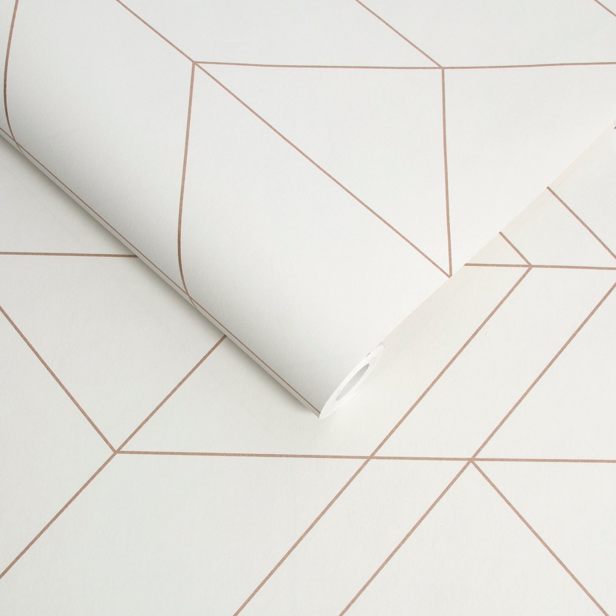 Papier peint Balance White/ Pink Gold blanc, GRAHAM ET BROWN