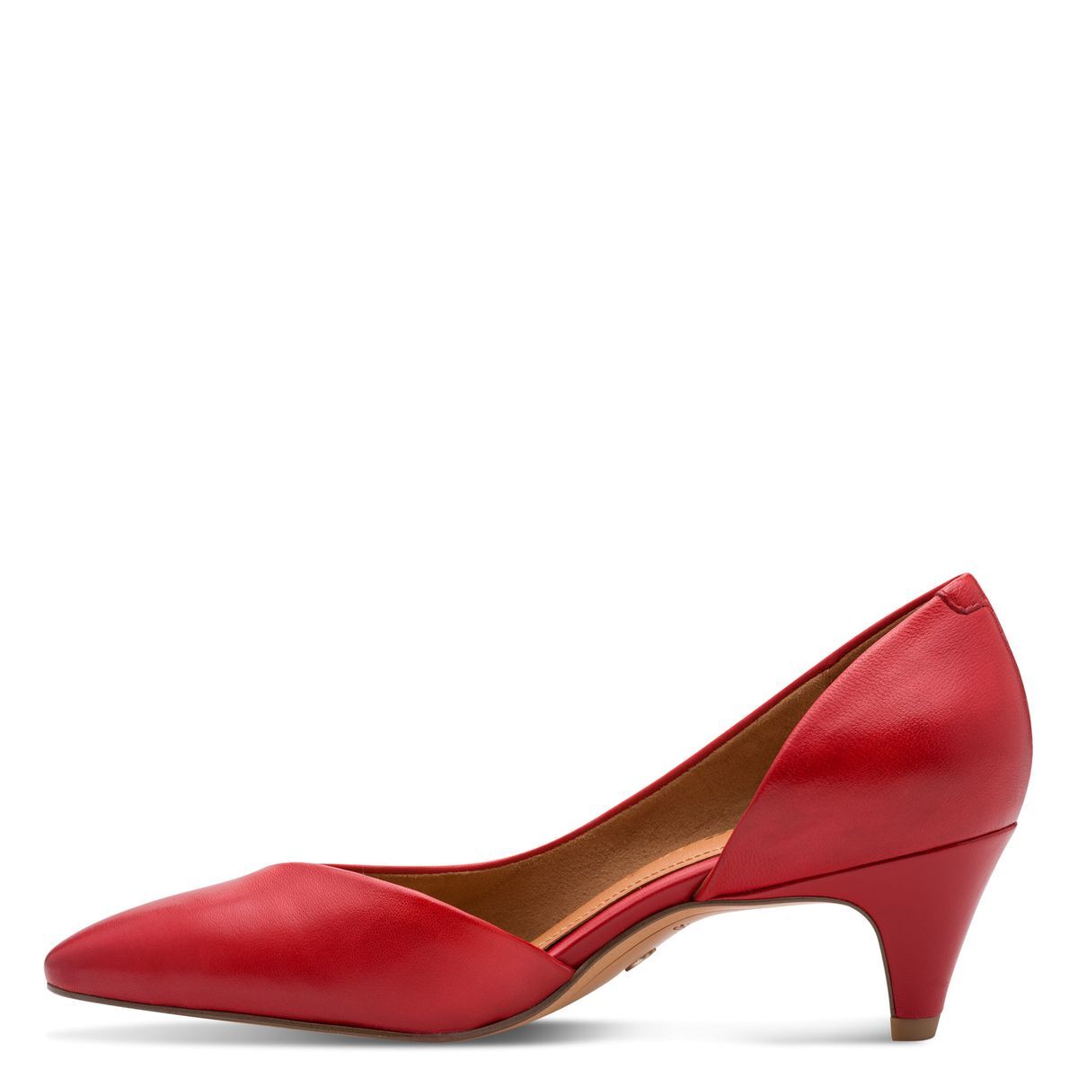 Escarpin en cuir rouge, TAMARIS