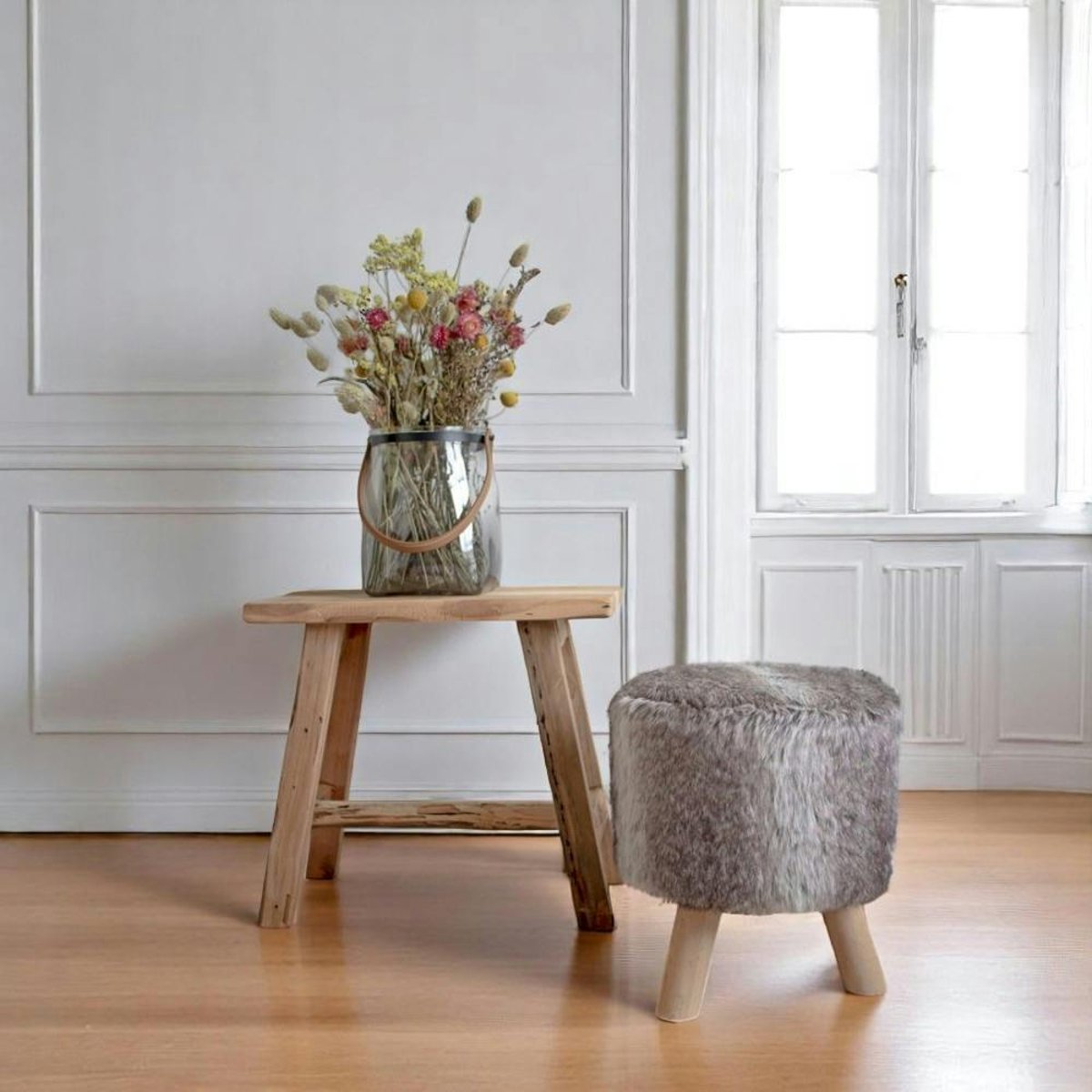 Tabouret en teck NARA bois naturel, PIER IMPORT