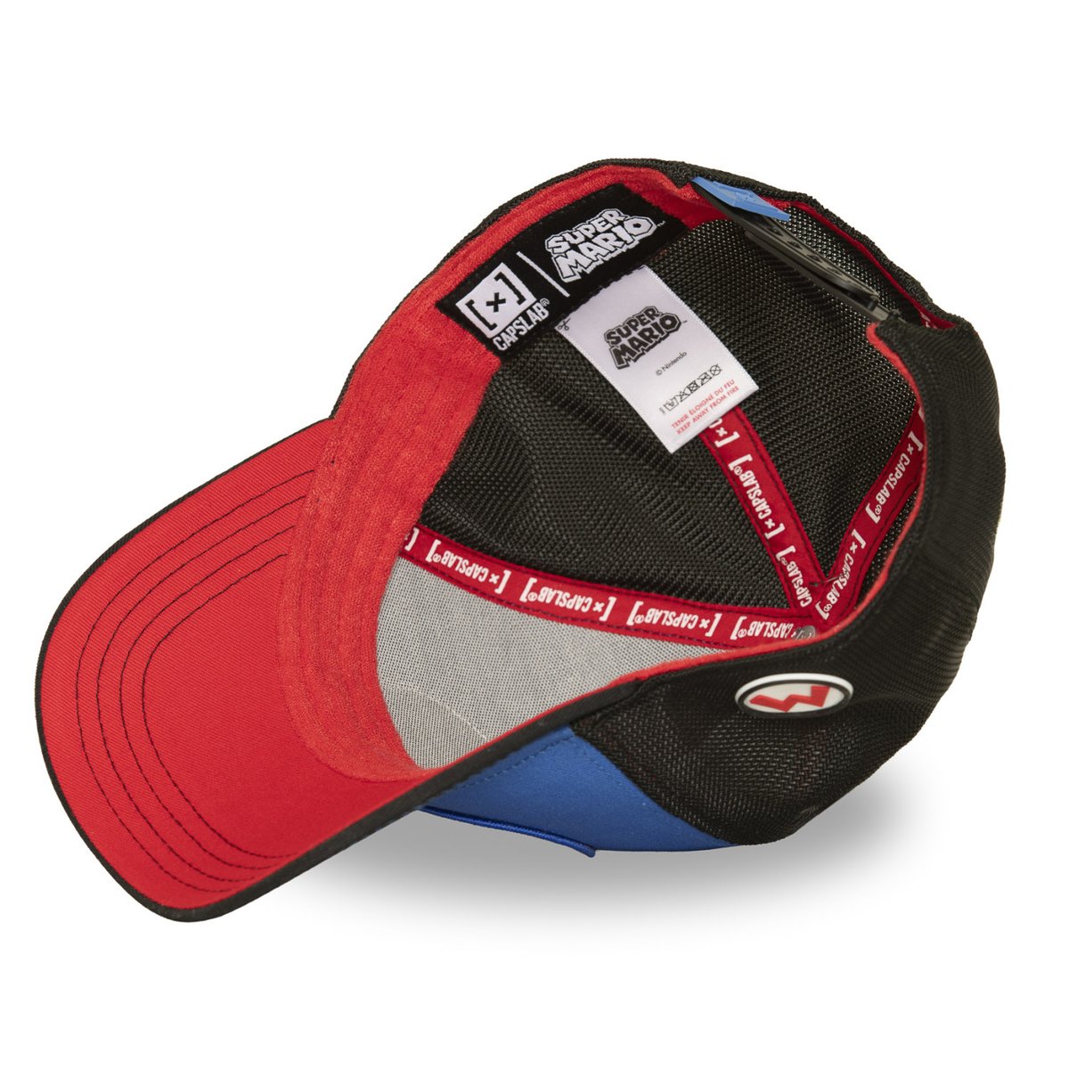 Casquette Trucker Super Mario bleu/noir/rouge/blanc/marron/jaune, CAPSLAB