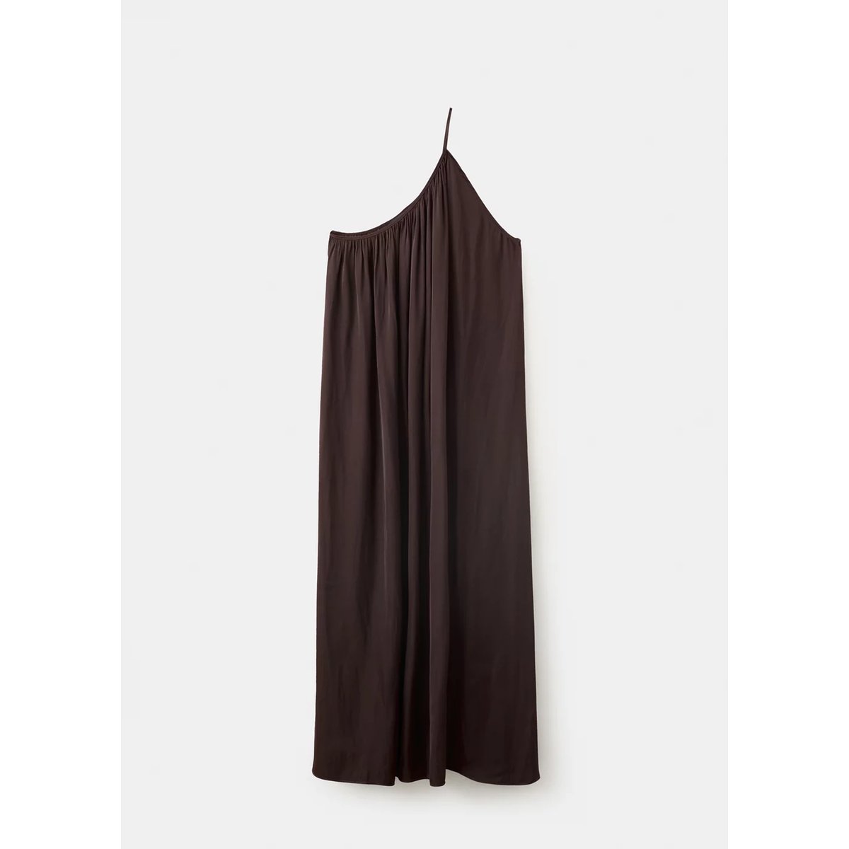 Robe asymétrique froncée grenat, MANGO