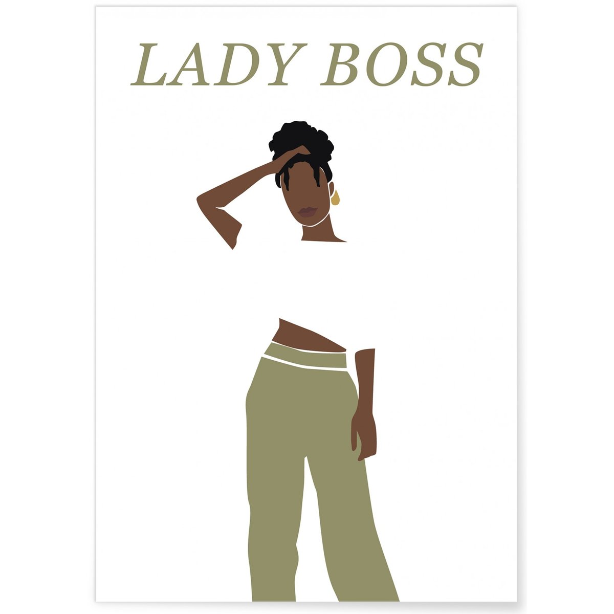 Poster Lady Boss 2 blanc, L'AFFICHERIE