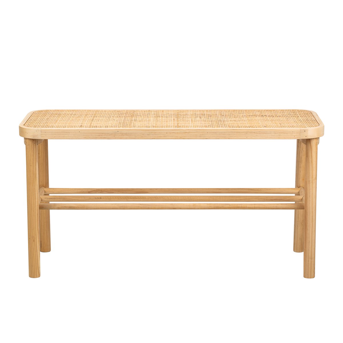 Banc avec rangement, pin massif, ASUGI bois naturel, NORDLYS