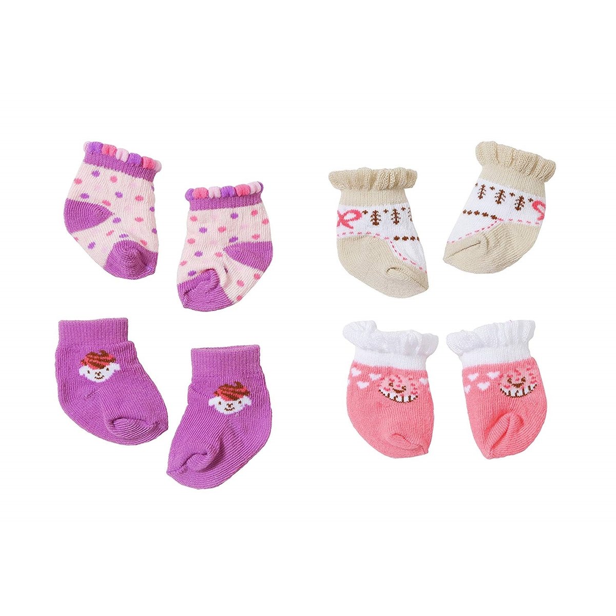 BABY Annabell Paire de chaussettes pour poupée de 43cm multicolore, ZAPF CREATION