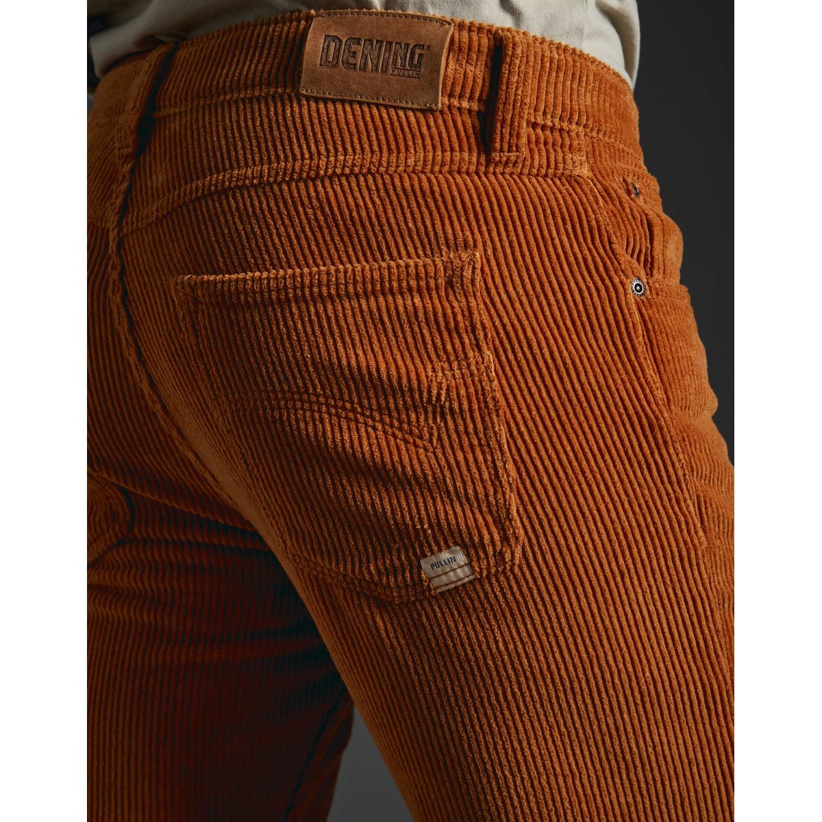 PANTALON REGULAR VELOURS POLUX orange, PULLIN