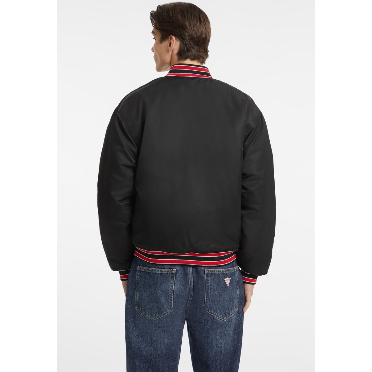 Veste Université Empiècement Lettrage noir, GUESS