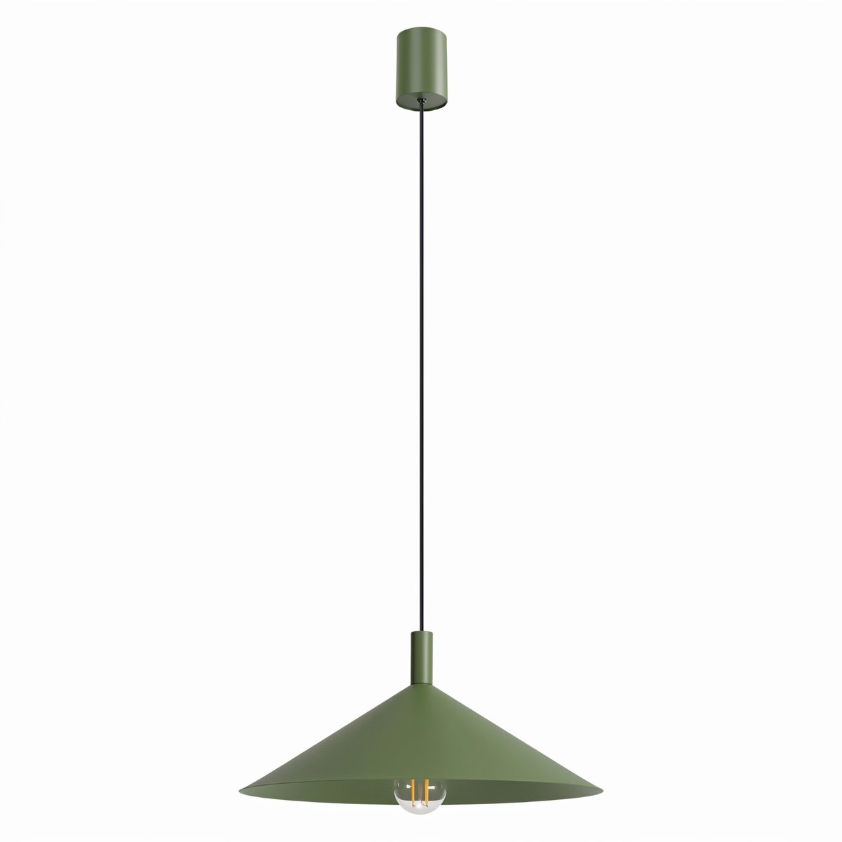 Suspension Acier Vert Olive E27 1 NOX vert olive, EDEN