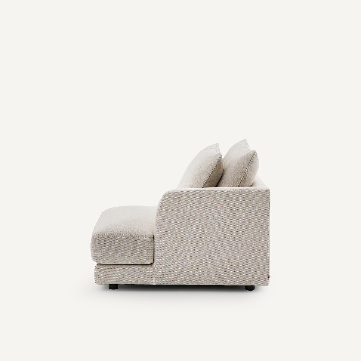 Demi-canapé droit, modulable en tweedé, TIBERIO ivoire, AM.PM