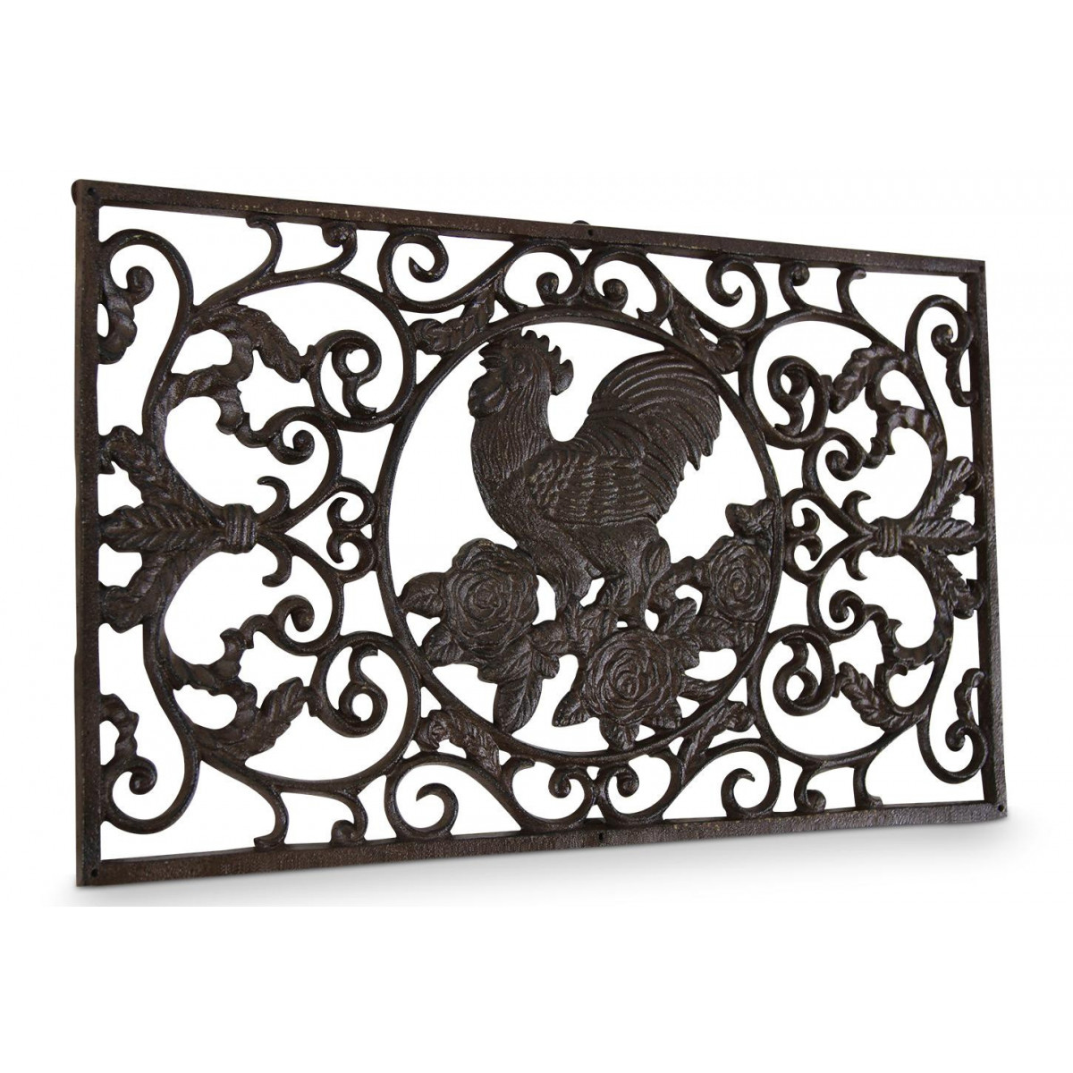 Paillasson rectangulaire fonte marron, DECORATION D’AUTREFOIS