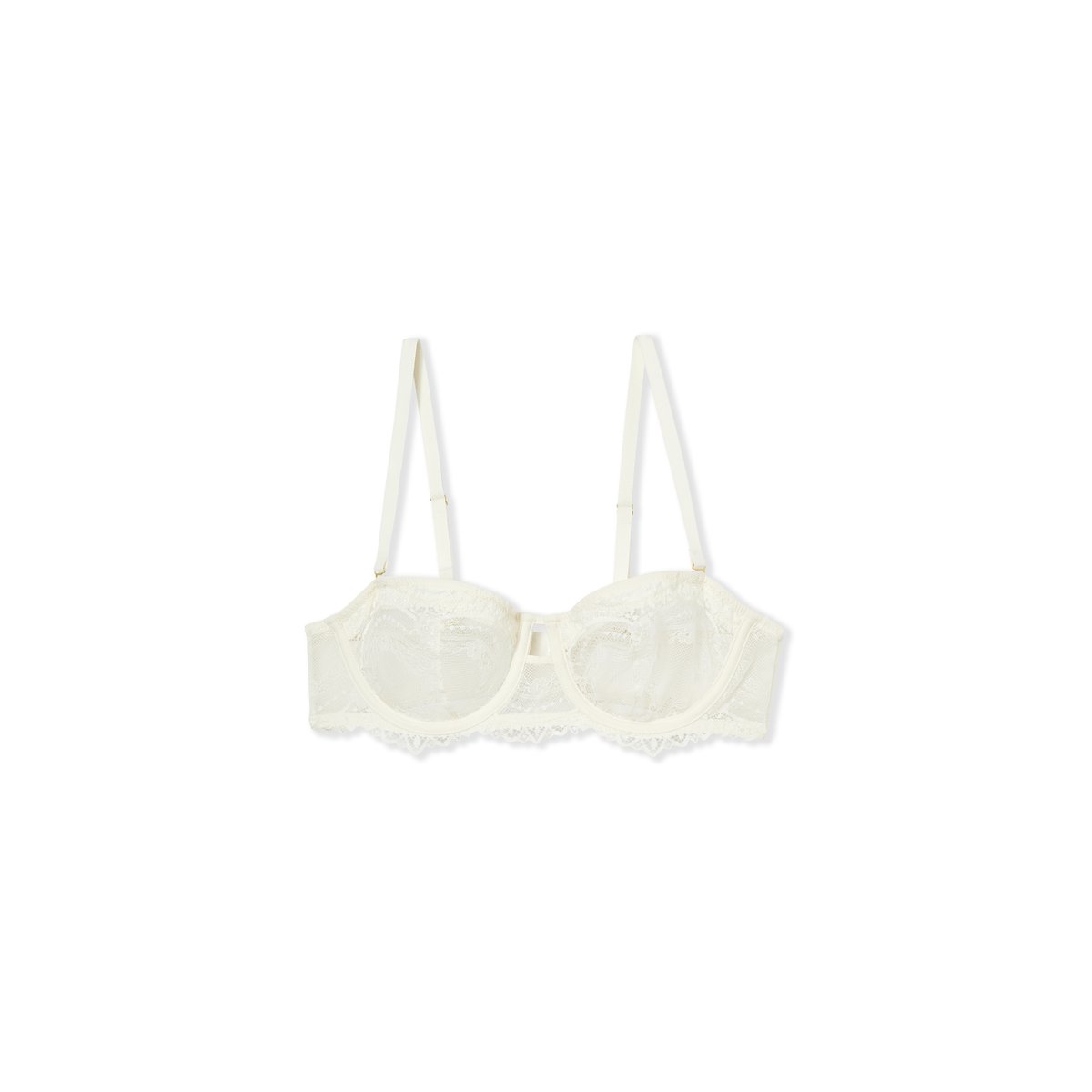 Soutien-gorge bandeau en broderie POUDREE ecru, ETAM