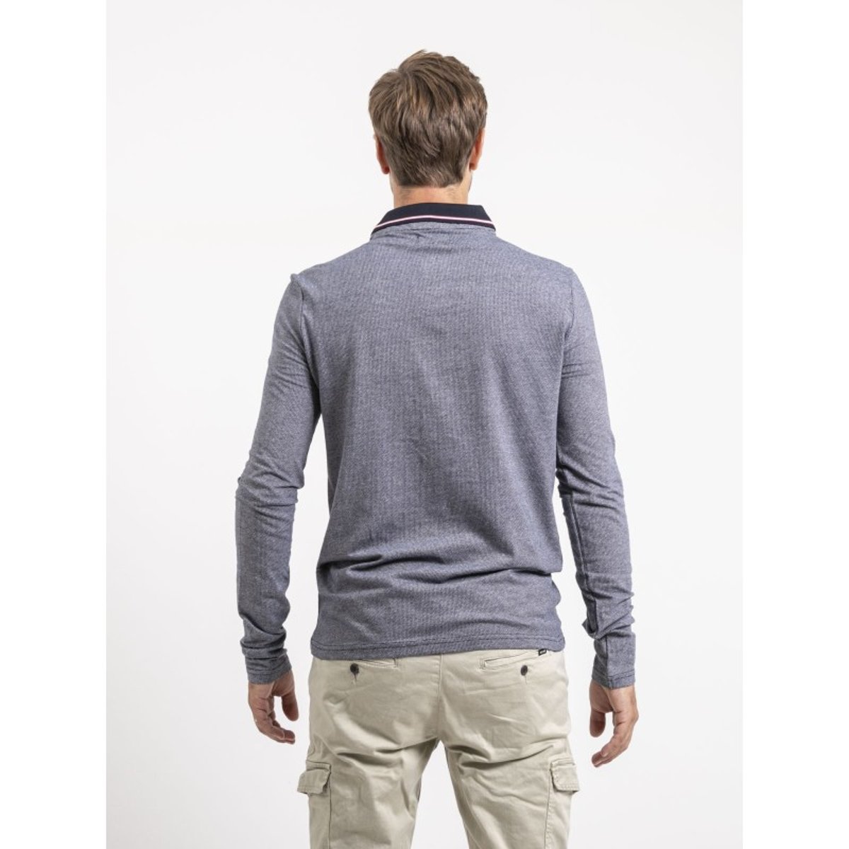 Polo Manches Longues Pur Coton Python bleu marine, RITCHIE