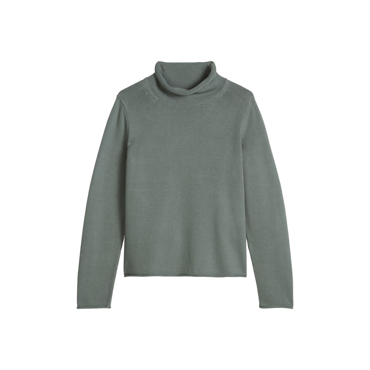 Pull à col roulé, coupe slim regular en coton biologique gris, MARC O'POLO