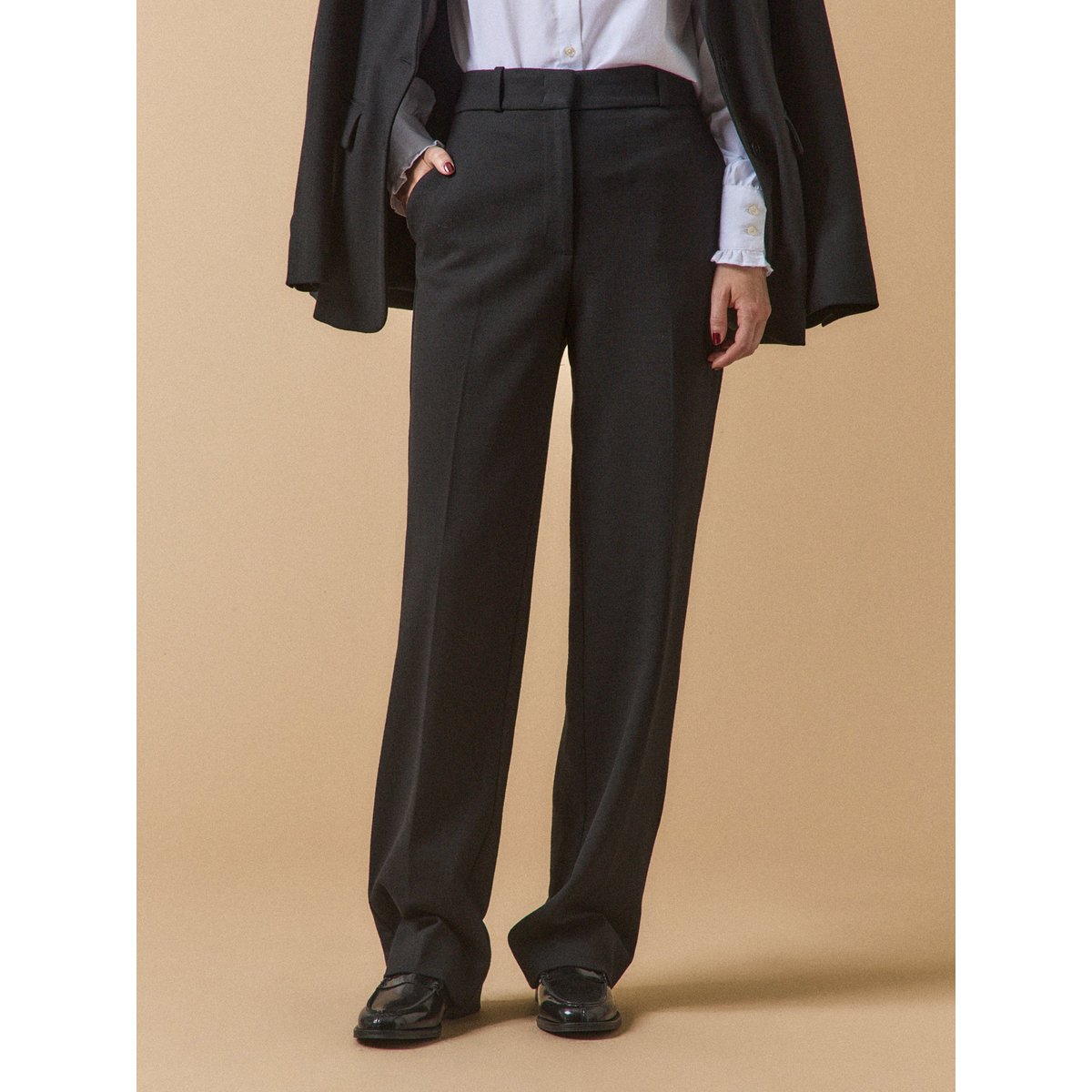 Pantalon droit tailleur Alma noir, CYRILLUS
