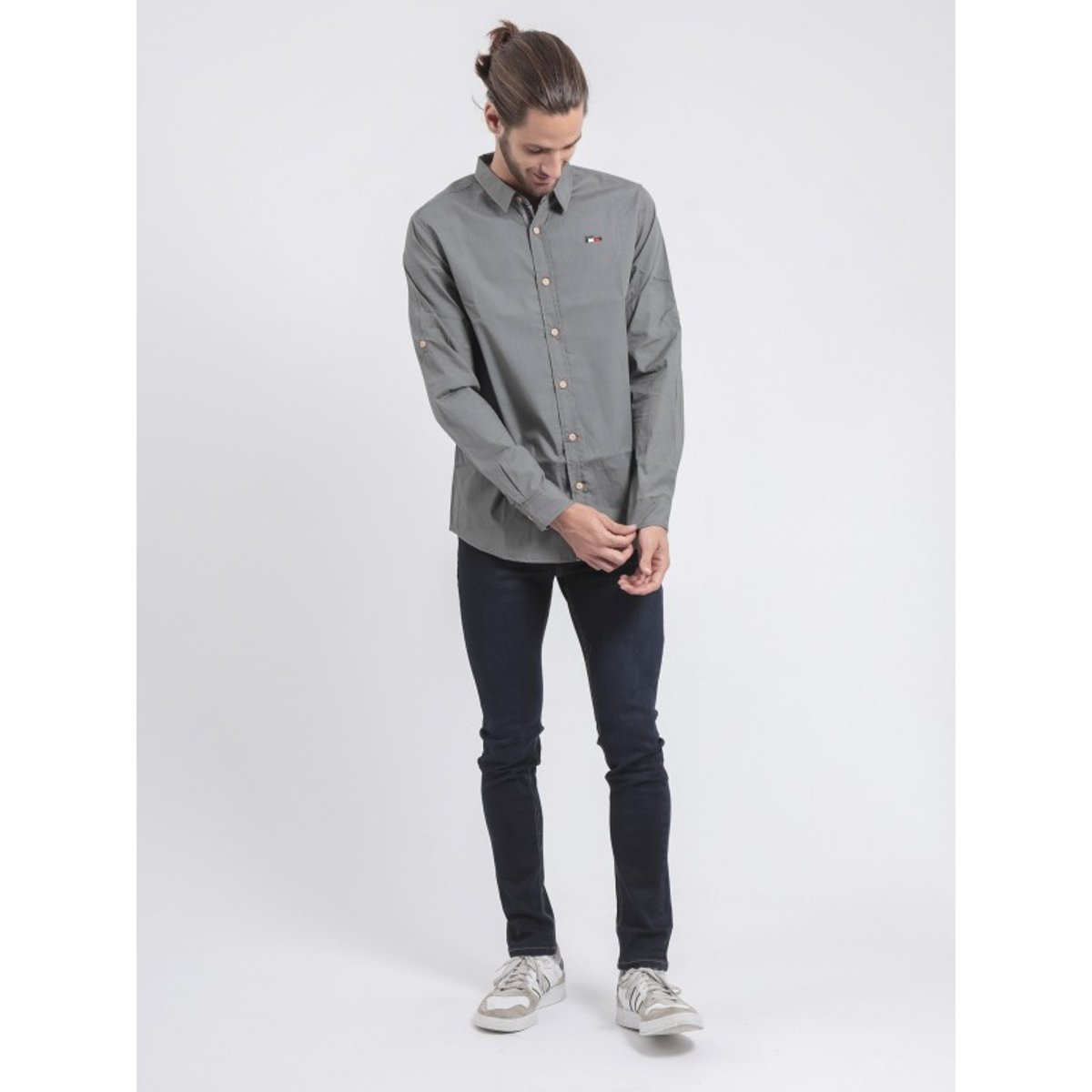 Chemise Manches Longues Motifs Tamox gris, RITCHIE
