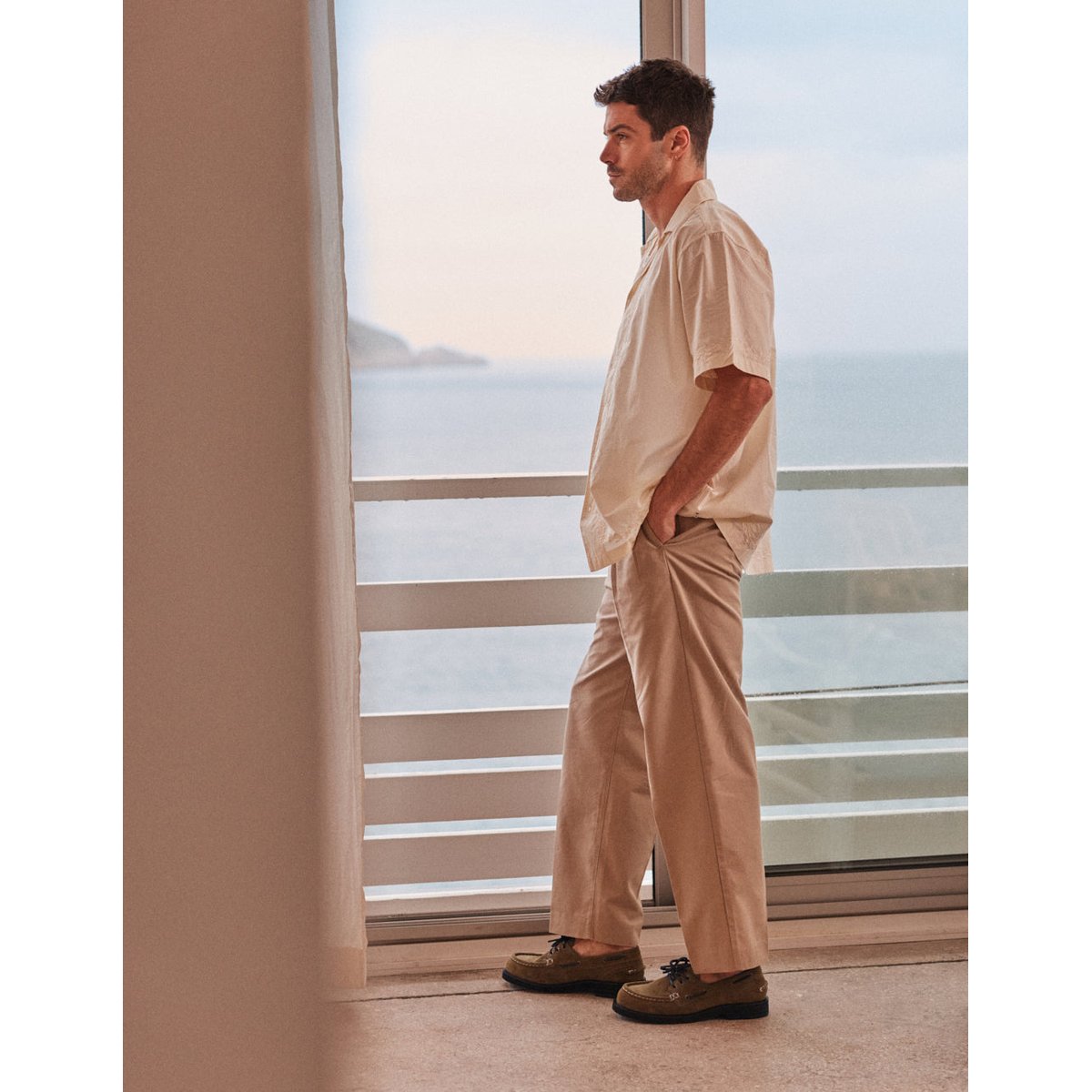 Chaussures Bateau BENO suède kaki, ODAJE