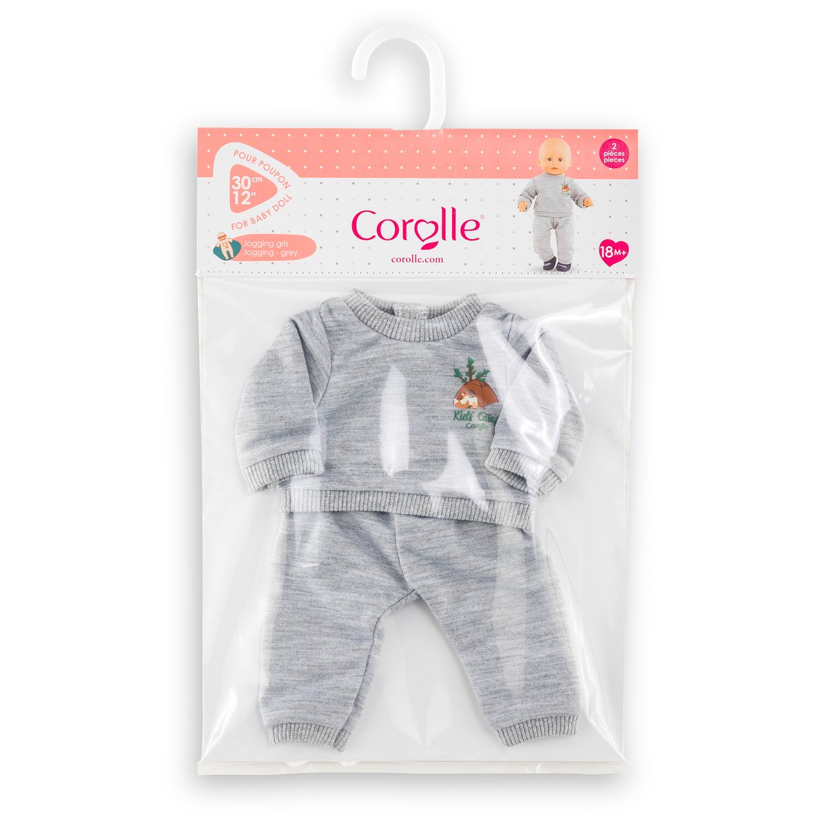 Jogging Gris "Petit Explorateur" pour poupon 30 cm couleur unique, COROLLE