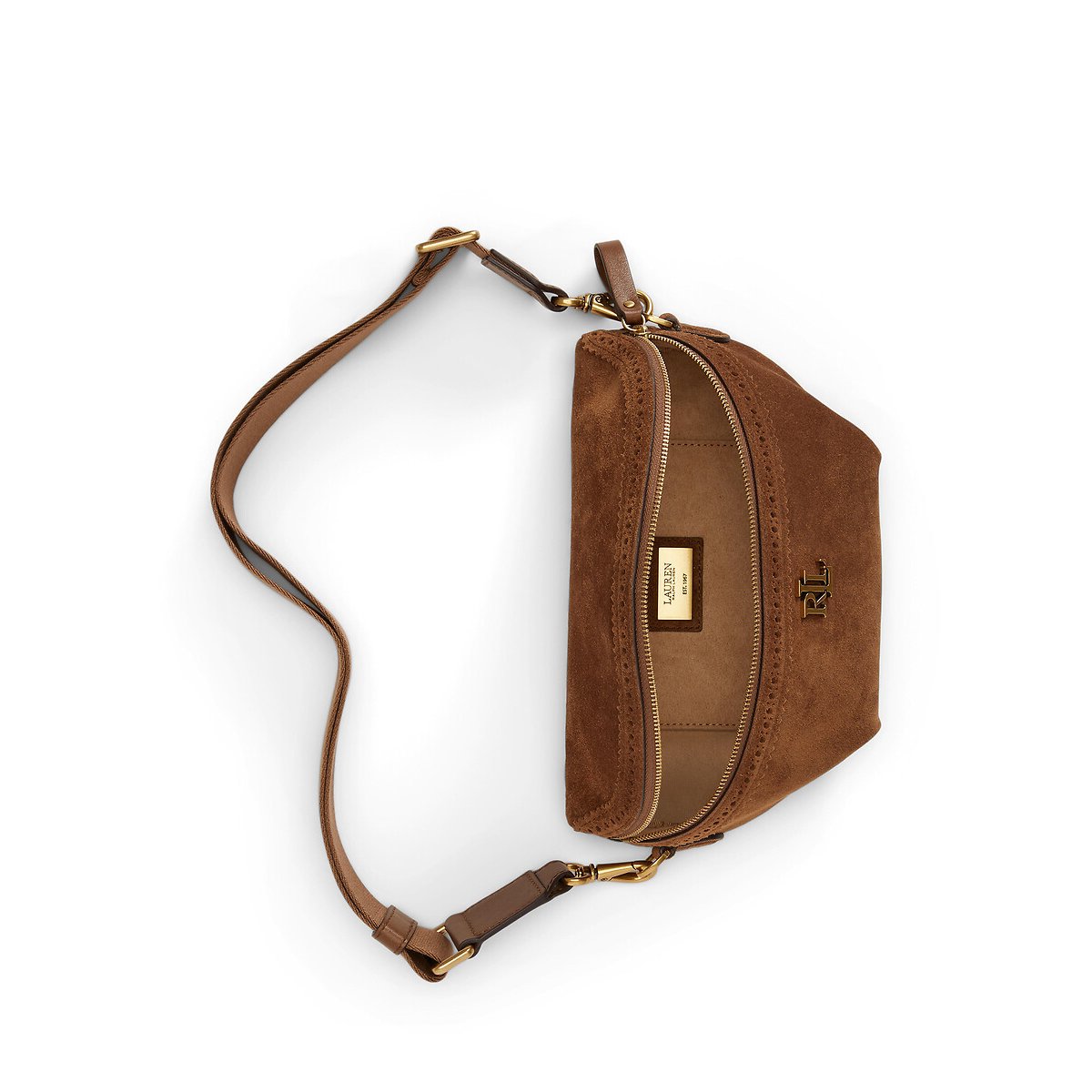 Sac banane en cuir suède, MARCY tabac, LAUREN RALPH LAUREN