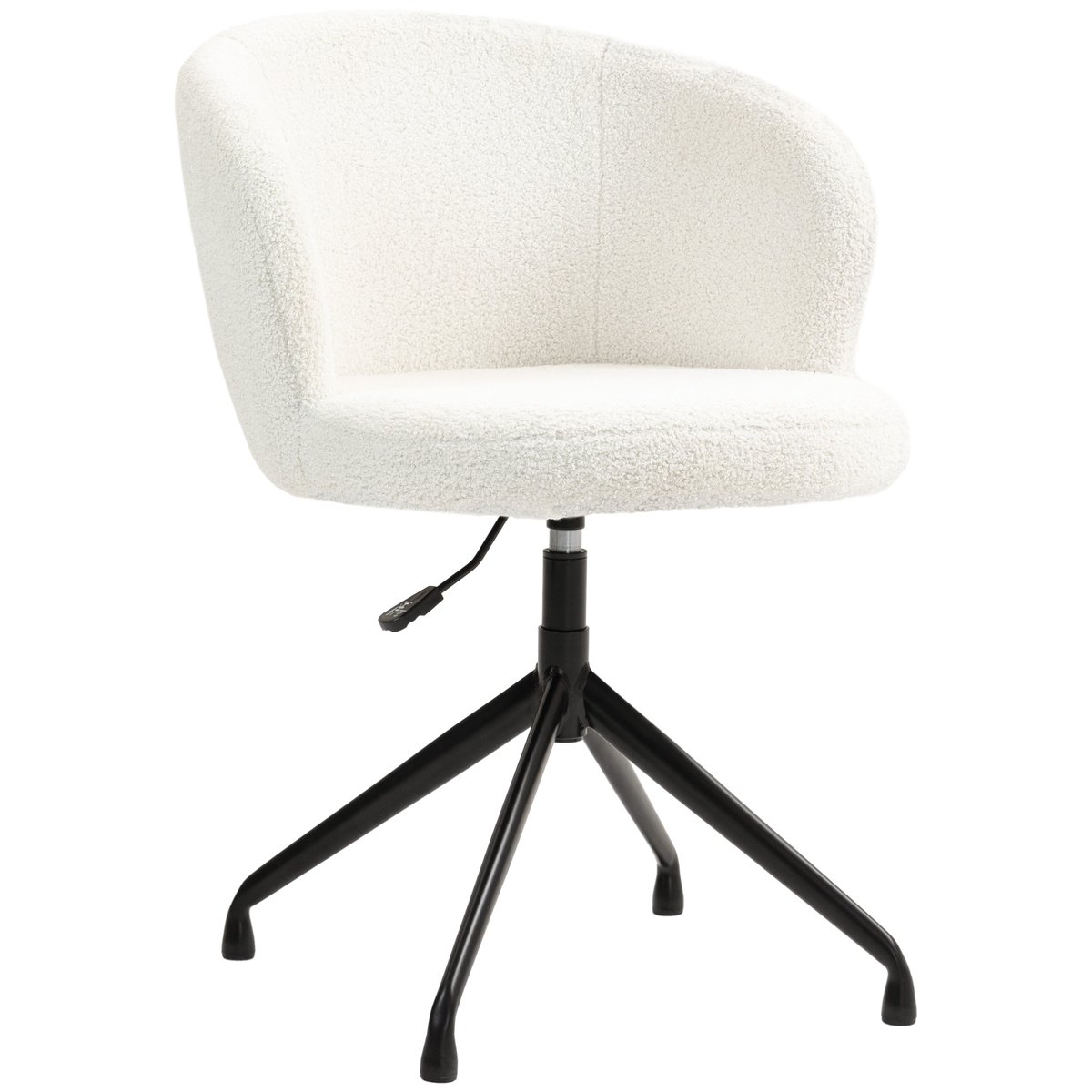 Chaise de bureau Polyester Crème blanc crème, HOMCOM