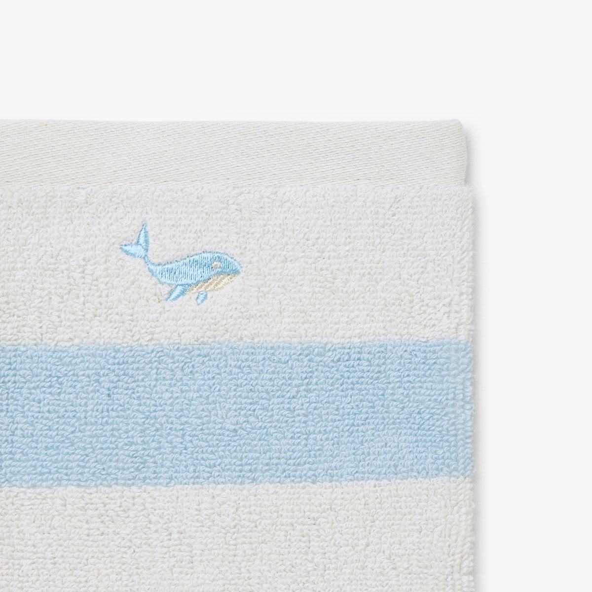 Gant de toilette coton bio TYBALT ciel, CARRE BLANC