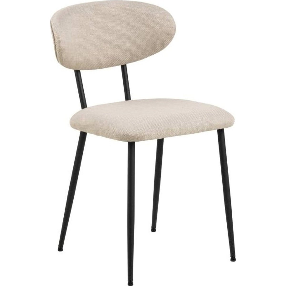 Chaise rembourrée empilable collection DEAVITTI beige et noir, RECOLLECTION