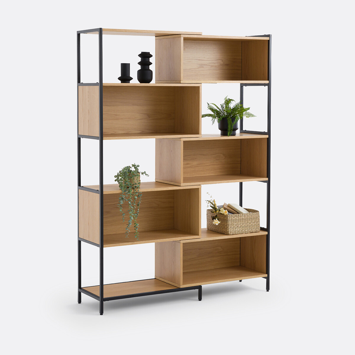Bibliothèque modulable et extensible, en plaqué chêne, VOLGA naturel, LA REDOUTE INTERIEURS