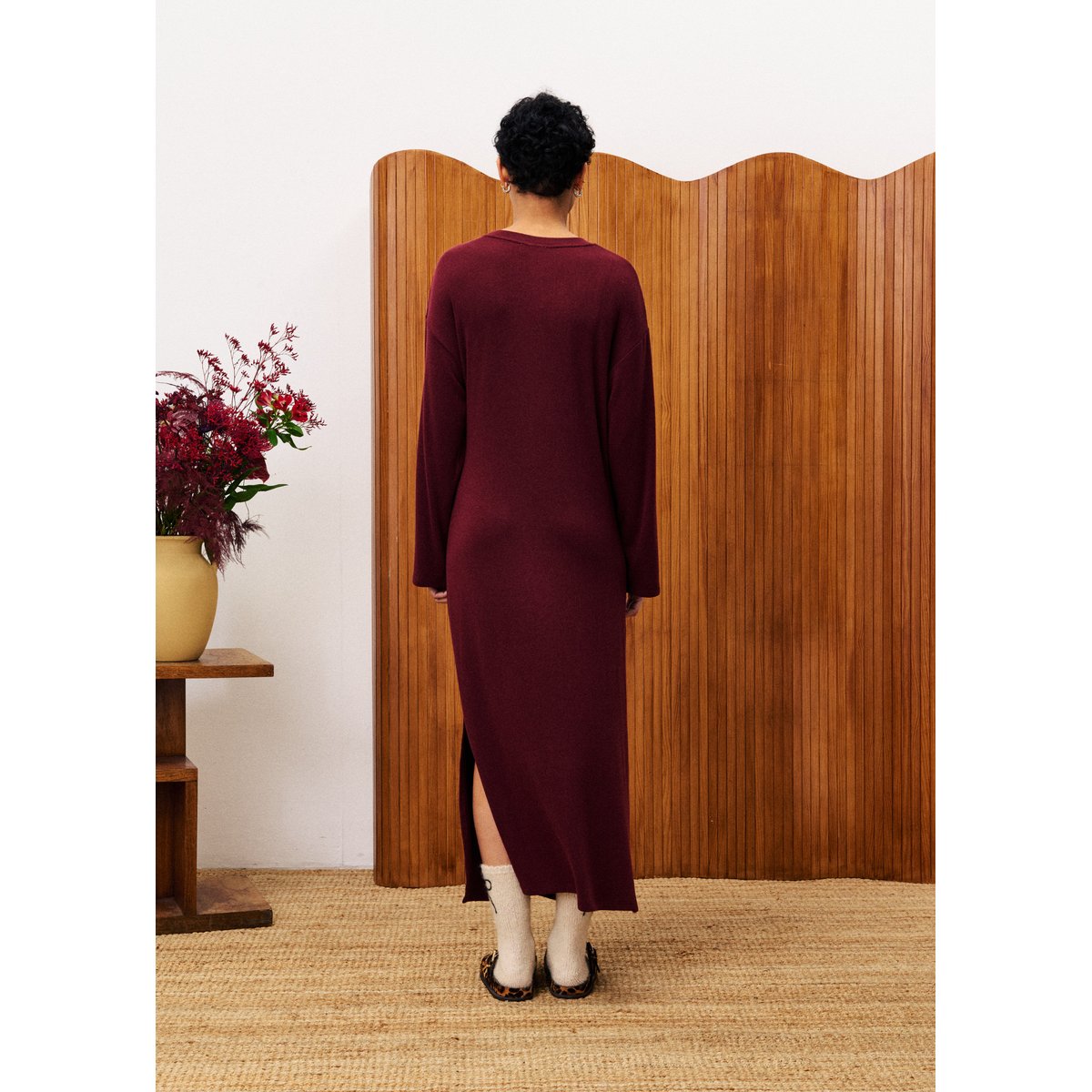 Robe longue VALERIANE bordeaux, FRNCH