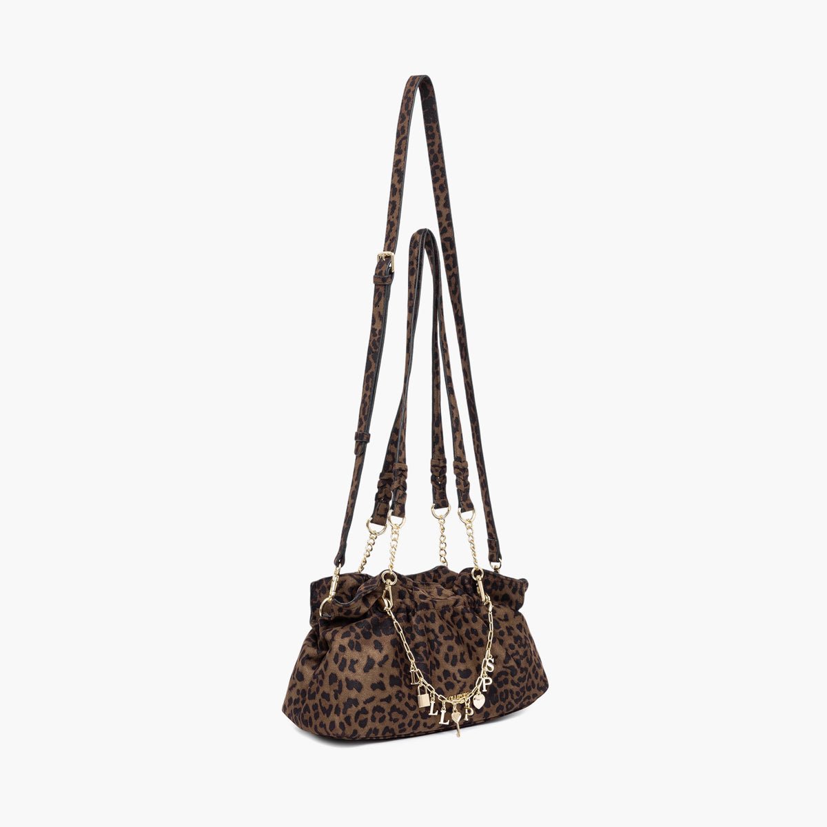 Sac porté épaule léopard Teana M doré, LOLLIPOPS
